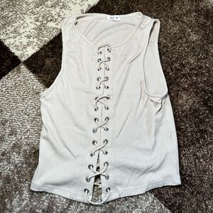 Garage Lace Up Crop Top; size XS